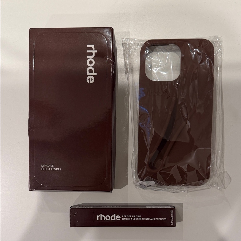 Rhode Espresso Phone Case with Espresso Peptide Lip Tint - Iphone 14 Pro Max